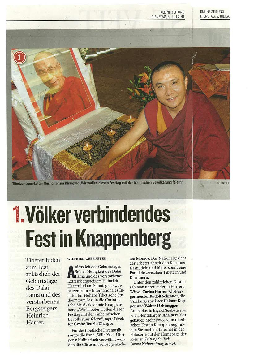 Völker verbindendes Fest in Knappenberg (Kleine Zeitung 07/2011)
